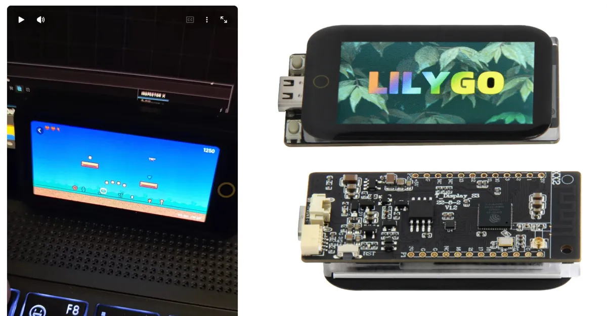 Демонстрация Deki на плате LILYGO T-Display S3 Touch