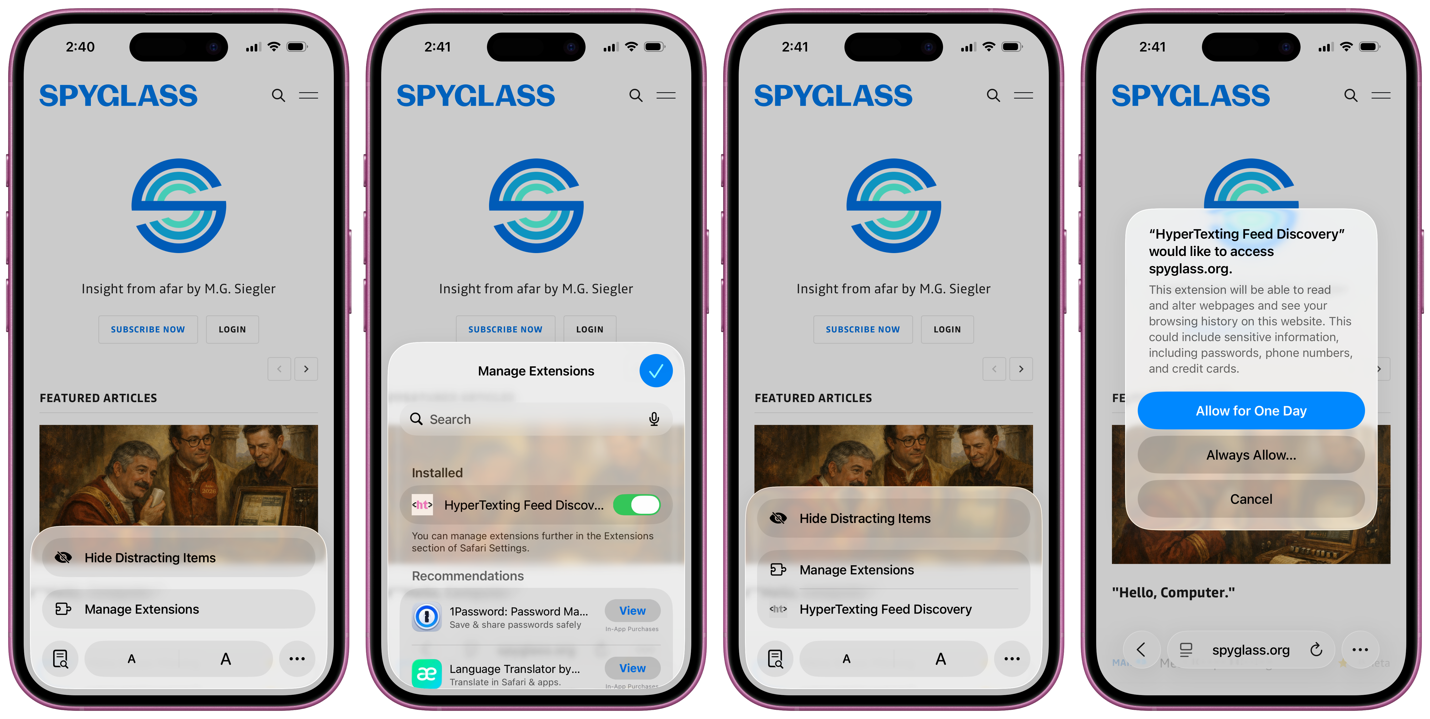 Раздел Explore в HyperTexting с трендовыми материалами открытого интернета