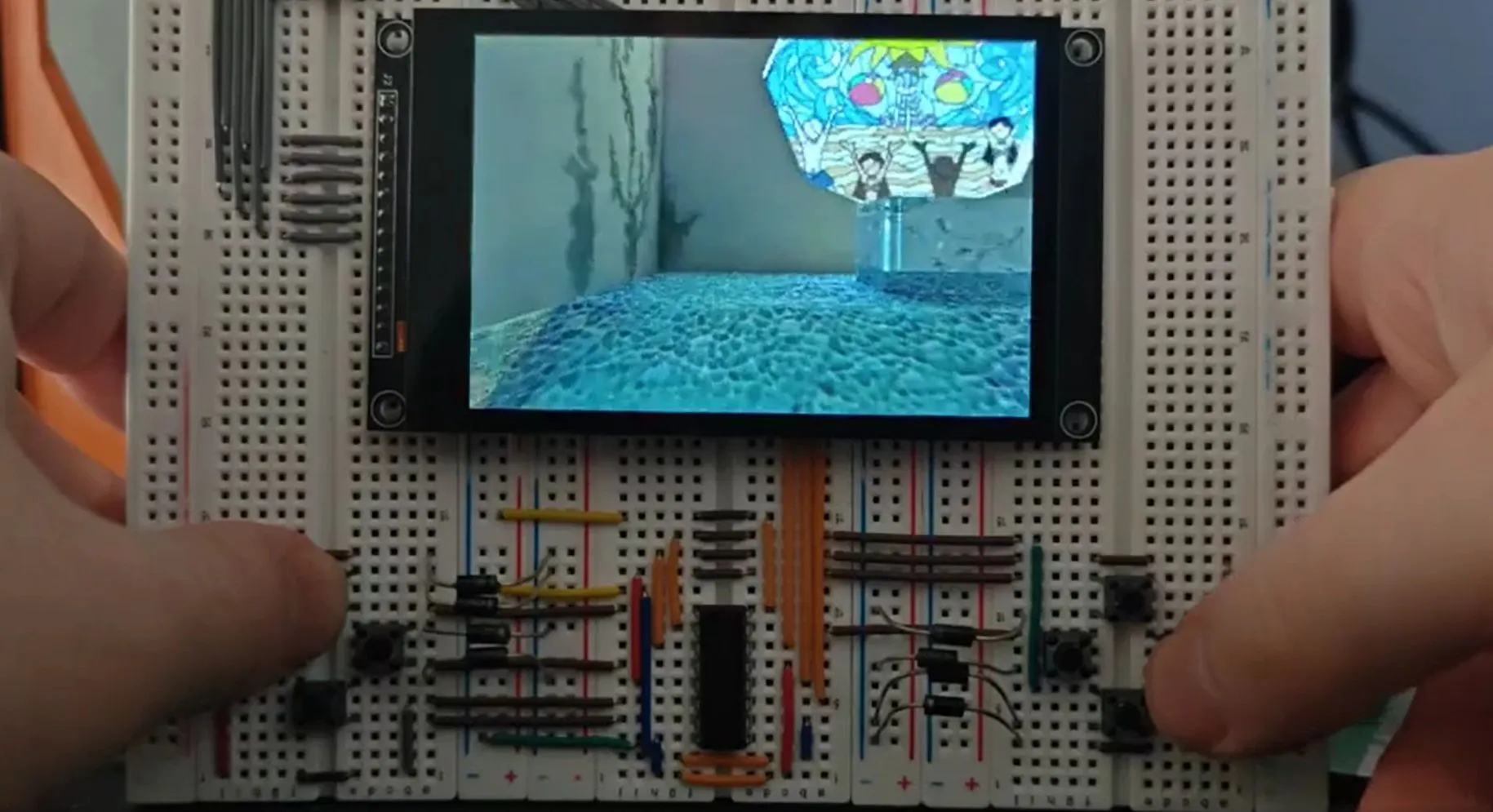 Иллюстрация к демонстрации мегатекстур в движке Jet на ESP32-S3
