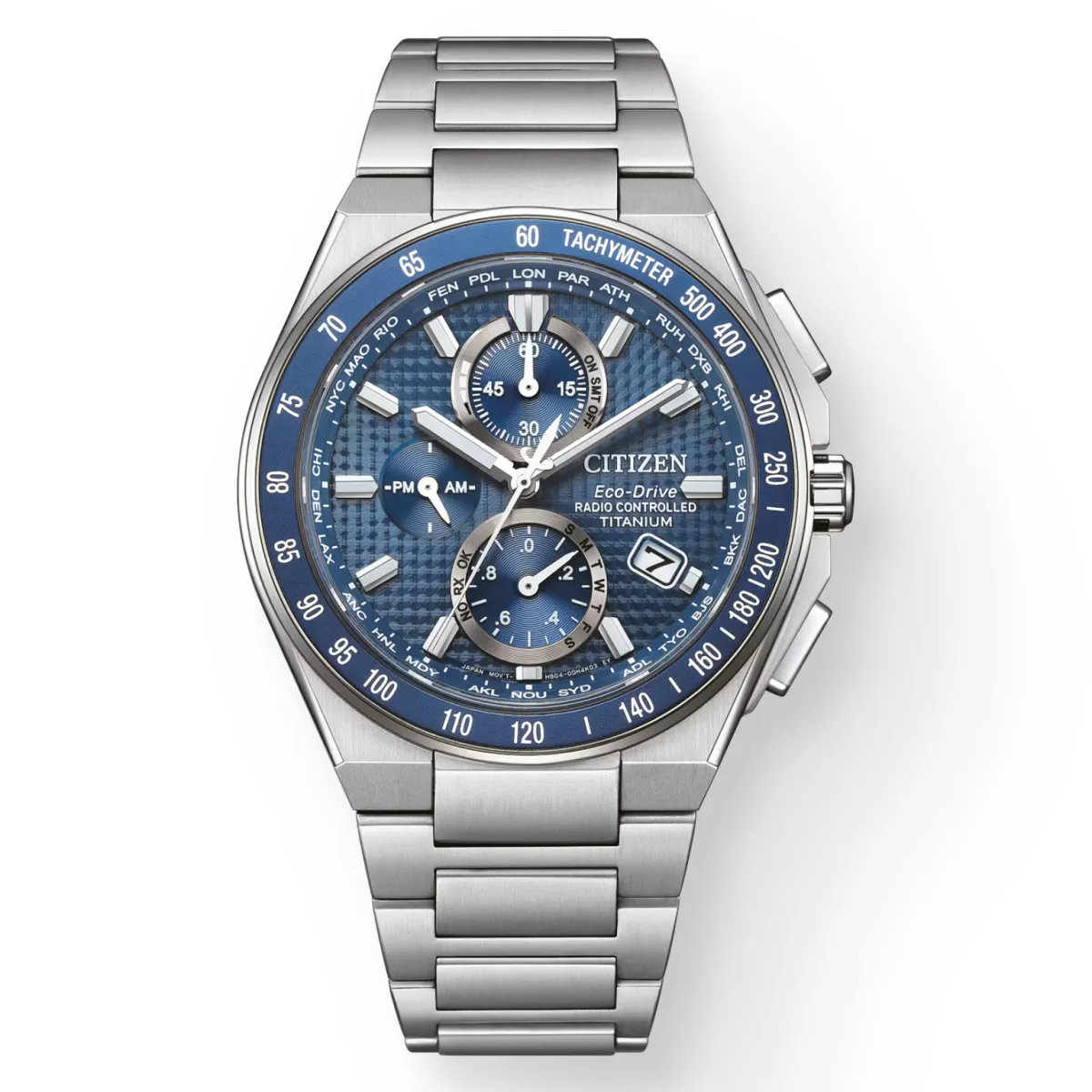 Хронограф Citizen Eco-Drive с тахиметрической шкалой на безеле