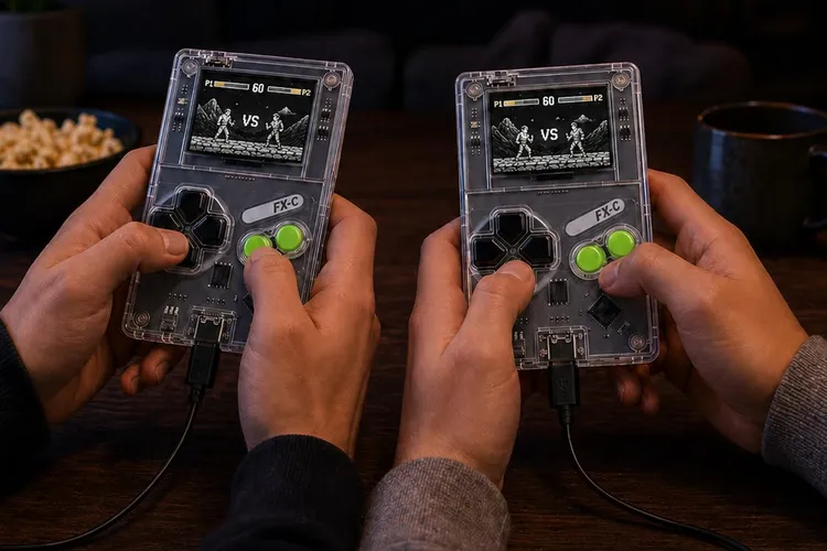 Arduboy FX-C с крестовиной, двумя кнопками и портом USB-C