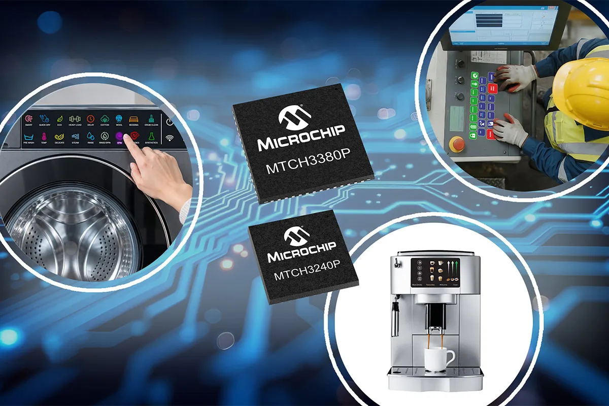 Сенсорные контроллеры Microchip MTCH3380P и MTCH3240P