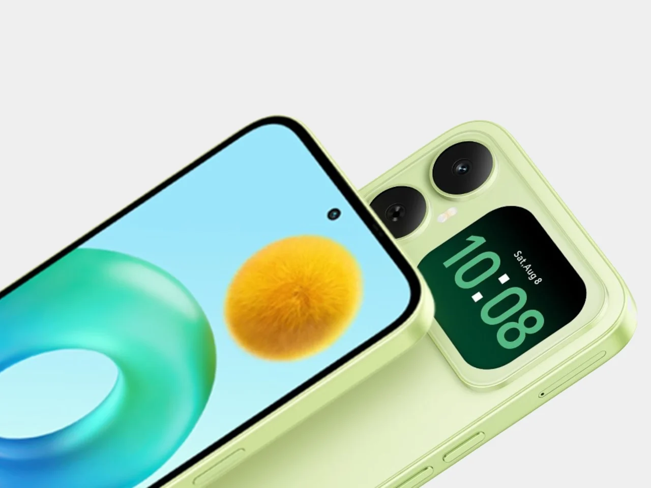 Смартфон Honor X5d s с дополнительным сенсорным экраном на задней панели