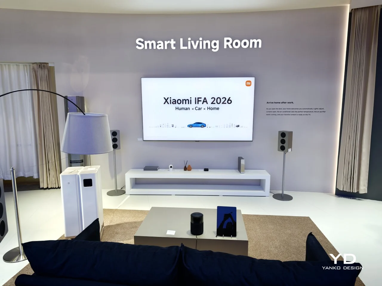Устройства экосистемы Xiaomi в жилой зоне стенда