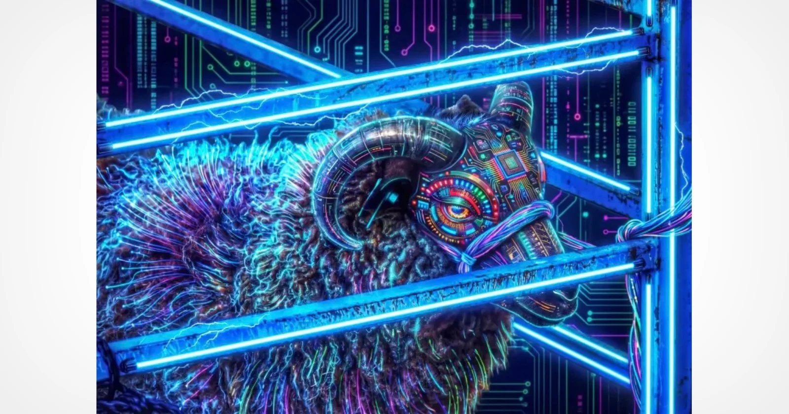 ИИ-обработанный снимок, победивший в категории «Neon Lights»