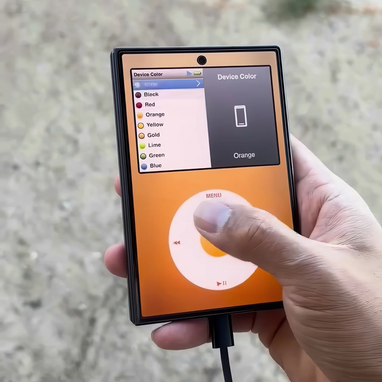 Меню Classipod с колесом прокрутки на Galaxy Z Fold8