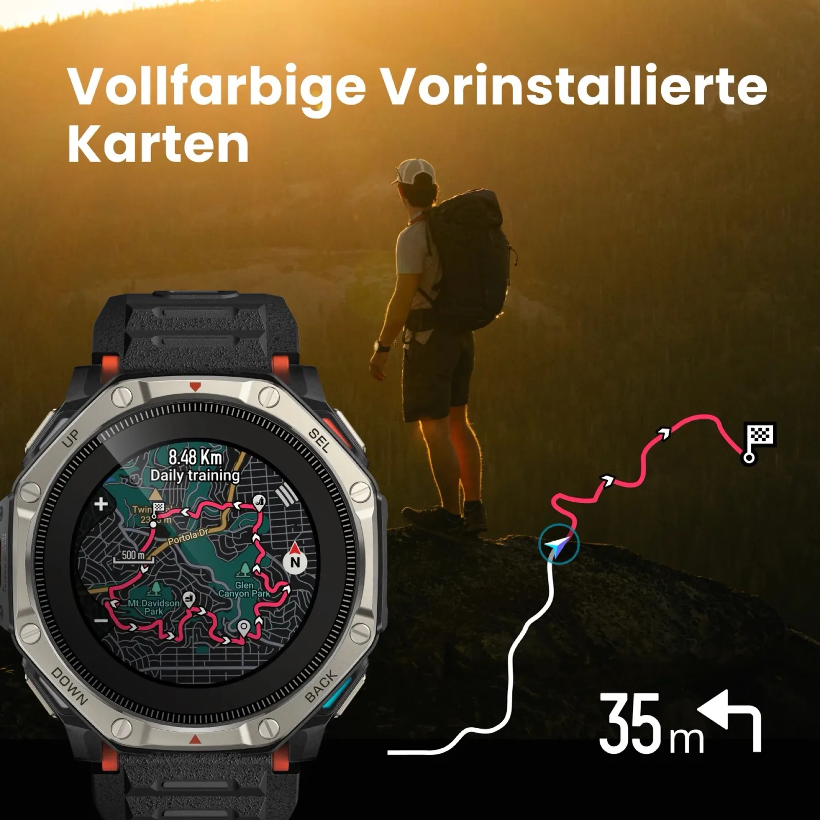 Amazfit T-Rex Dual Solar с ярким AMOLED-дисплеем