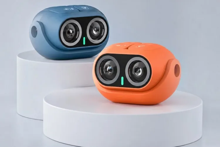 Компактная экшн-камера TriLife AulGo в корпусе, похожем на миниатюрный бумбокс