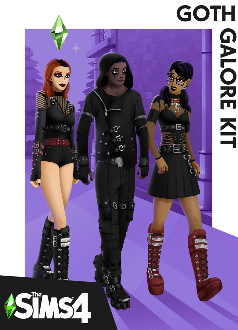 Обложка игры The Sims 4: Goth Galore