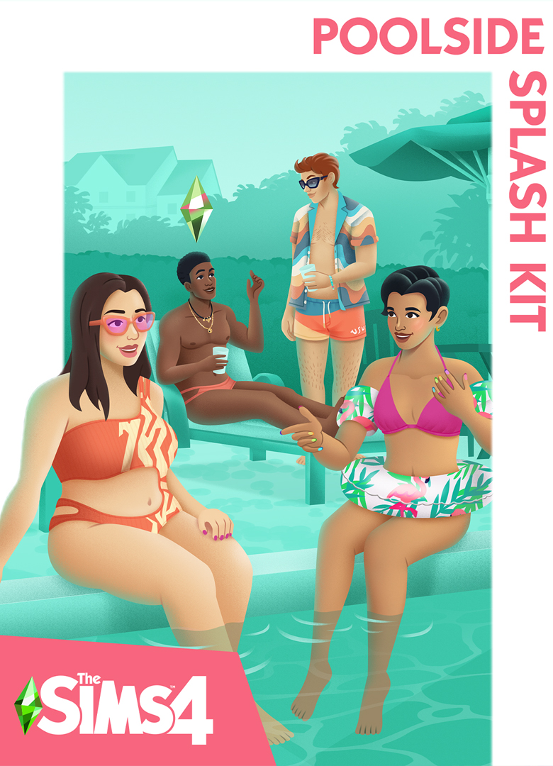 Обложка игры The Sims 4: Poolside Splash