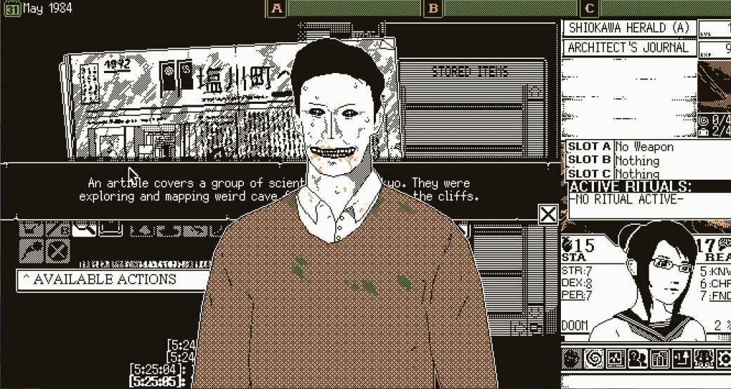 Скриншот из игры WORLD OF HORROR - 1