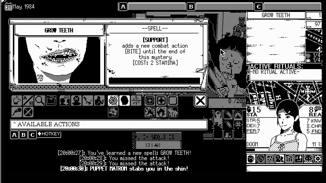 Скриншот из игры WORLD OF HORROR - 16