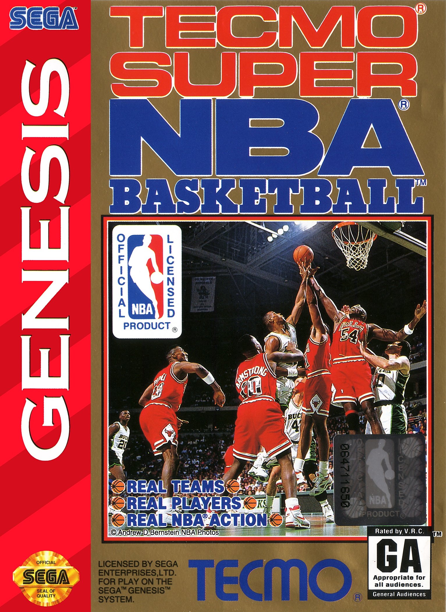 Обложка Tecmo Super NBA Basketball
