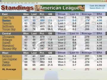 Скриншот из игры Baseball Mogul 2007 - 1