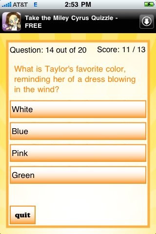 Скриншот из игры Taylor Swift Quizzle - 2